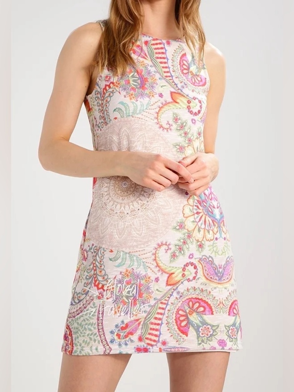 Desigual Sleeveless Paisley Print Shift Dress resort XL